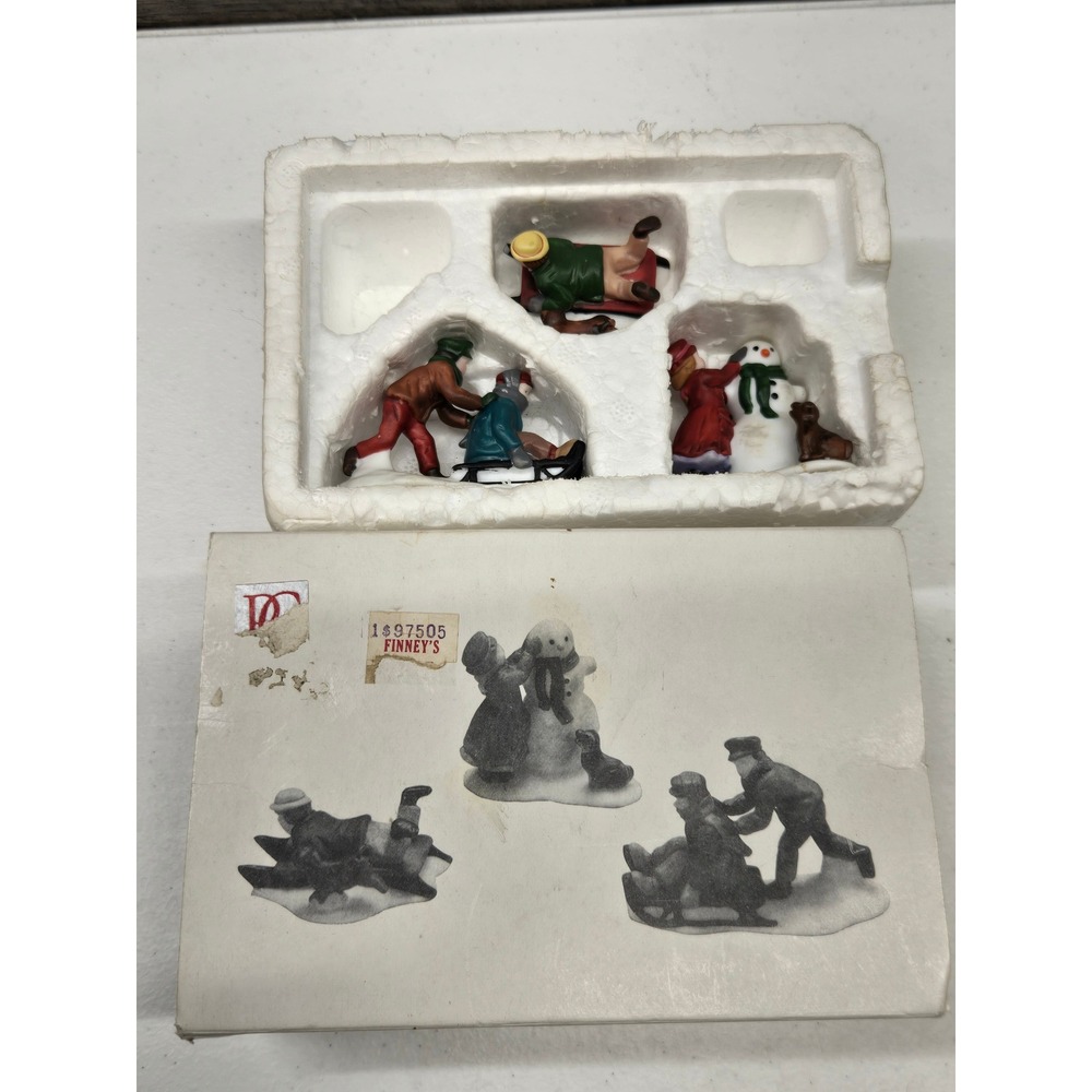 Dept 56 Heritage Village Snow Children Set of 3 Porcelain Figures 5938-2 Vintage